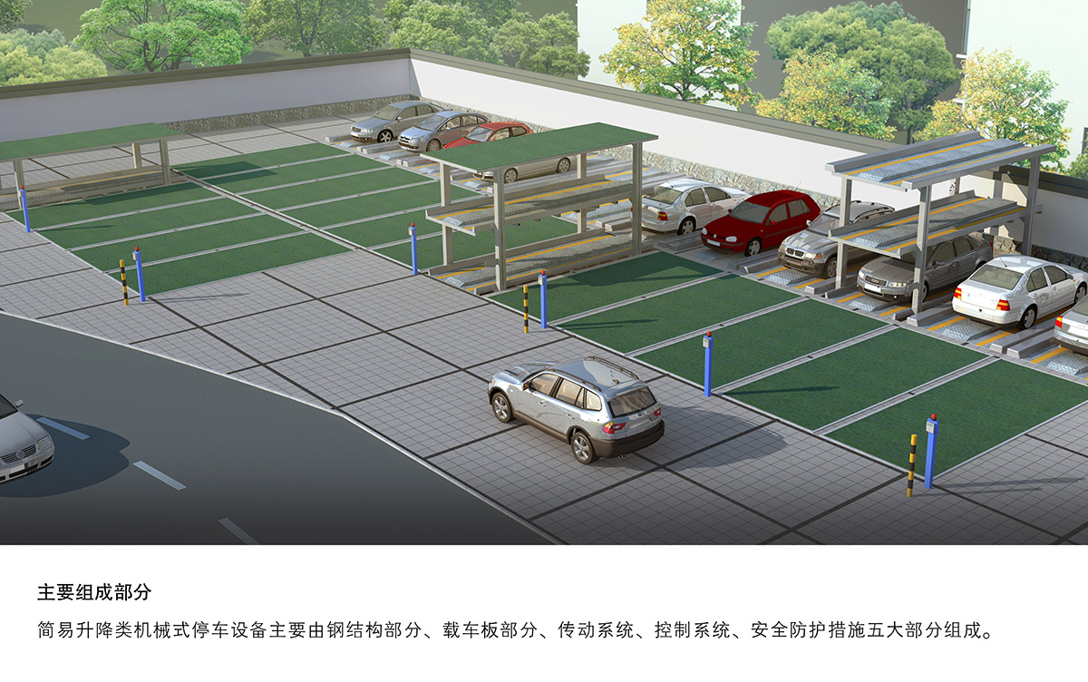四川PJS2D1正一负一地坑简易升降立体停车设备主要组成部分.jpg